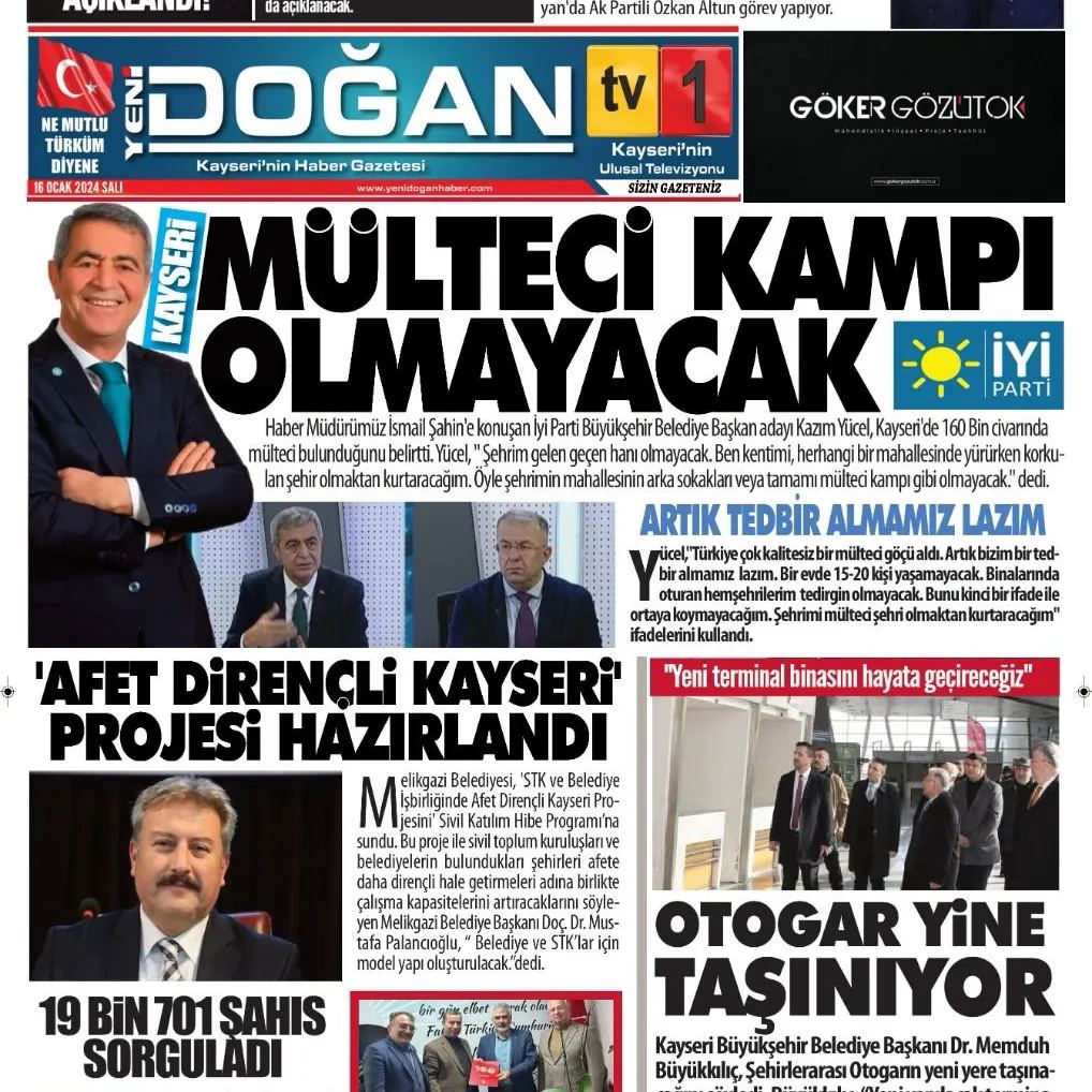 Kazım Yücel, Kayseri Büyükşehir Belediye Başkanlığı için Vaatlerini Açıkladı