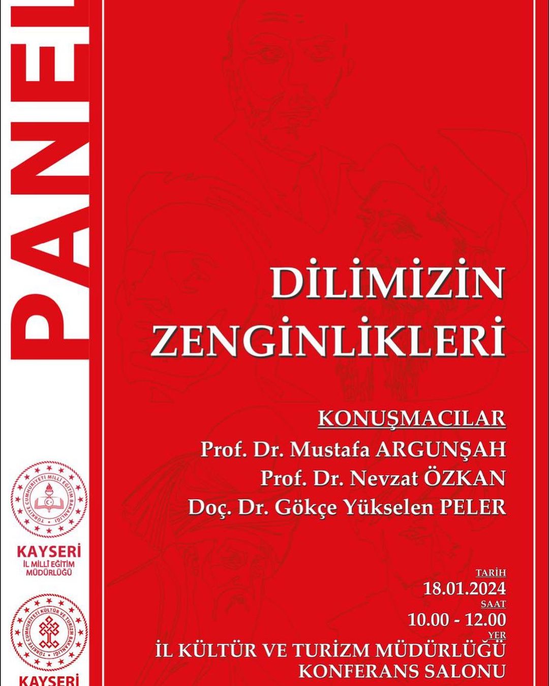 Kayseri'de Dilin Zenginlikleri Paneli Düzenleniyor!