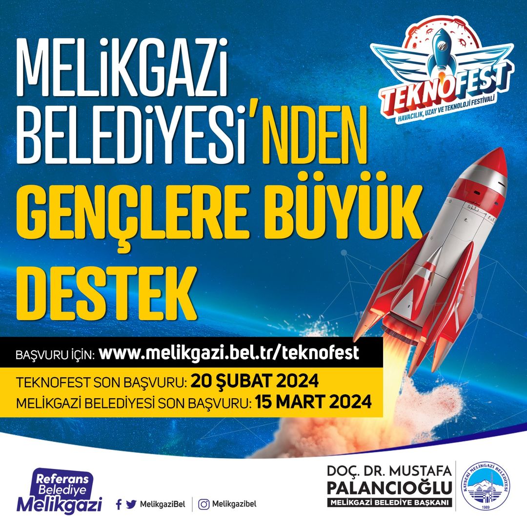 Melikgazi Belediyesi, Gençlere TEKNOFEST için Finansal Destek Sağlıyor