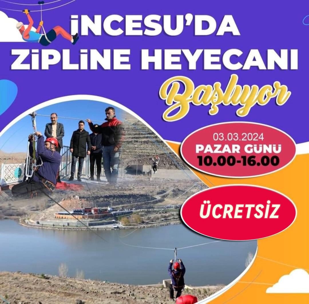 İncesu Belediyesi'nden Ücretsiz Zipline Parkı!