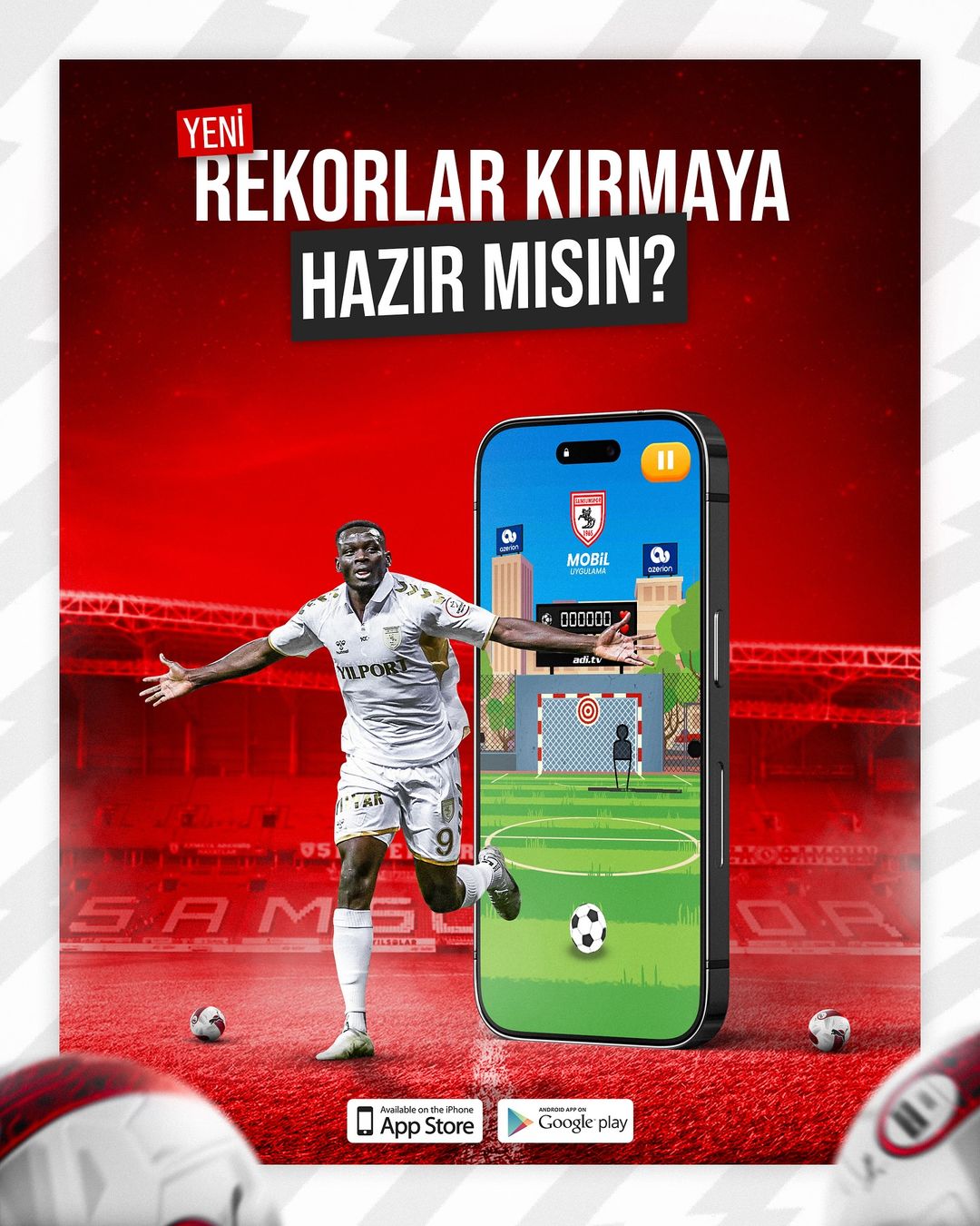 Samsunspor, taraftarları için mobil uygulama geliştirdi.