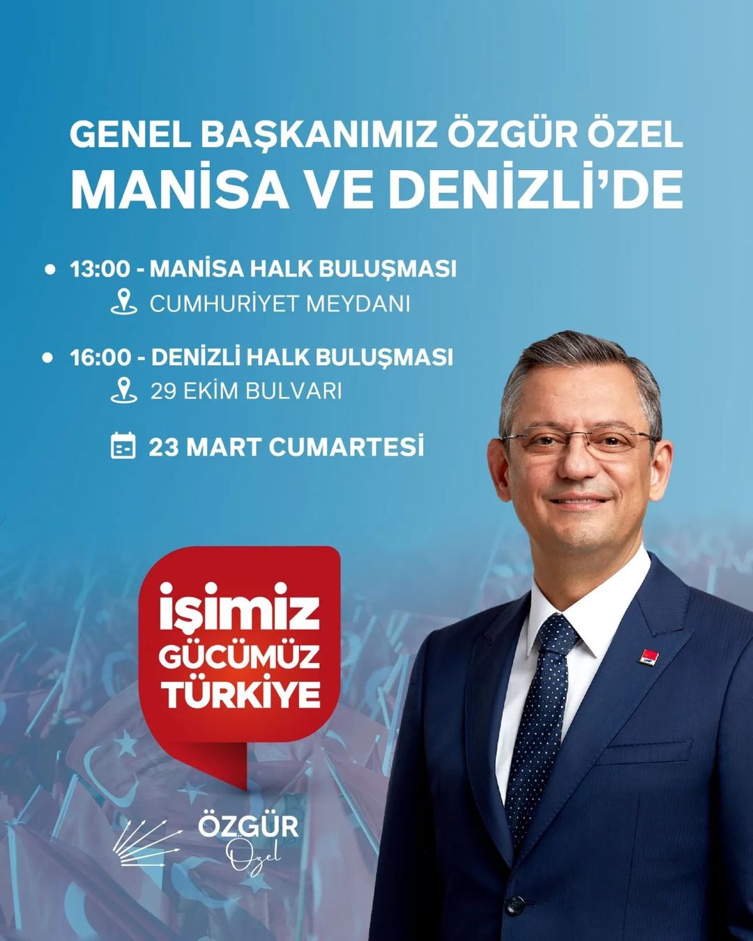 Özgür Özel, Manisa ve Denizli'de Vatandaşlarla Buluşacak