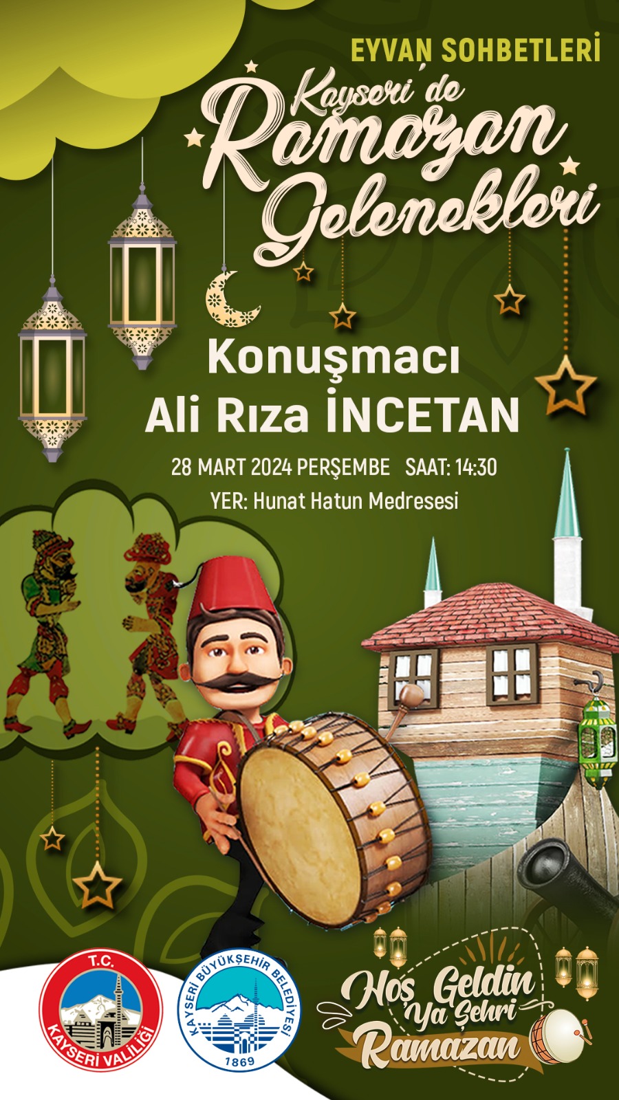 Kayseri'de Geleneksel Ramazan Konferansı Düzenleniyor - Ali Rıza İncetan Konuşmacı Olarak Katılacak