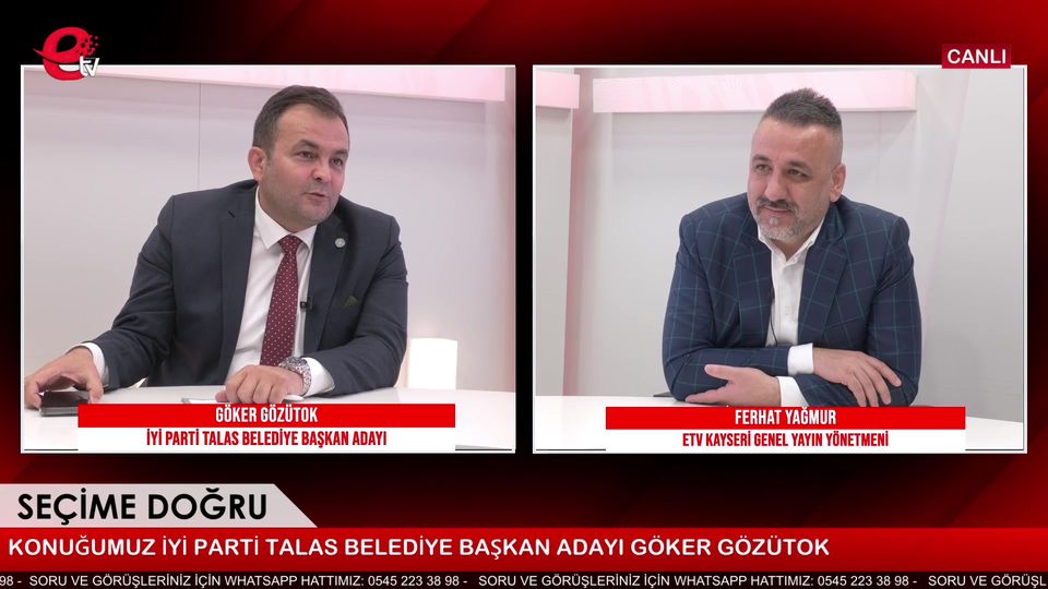 İyi Parti'nin Talas Belediye Başkan Adayı Göker Gözütok, halkın beklentilerine odaklanacak!