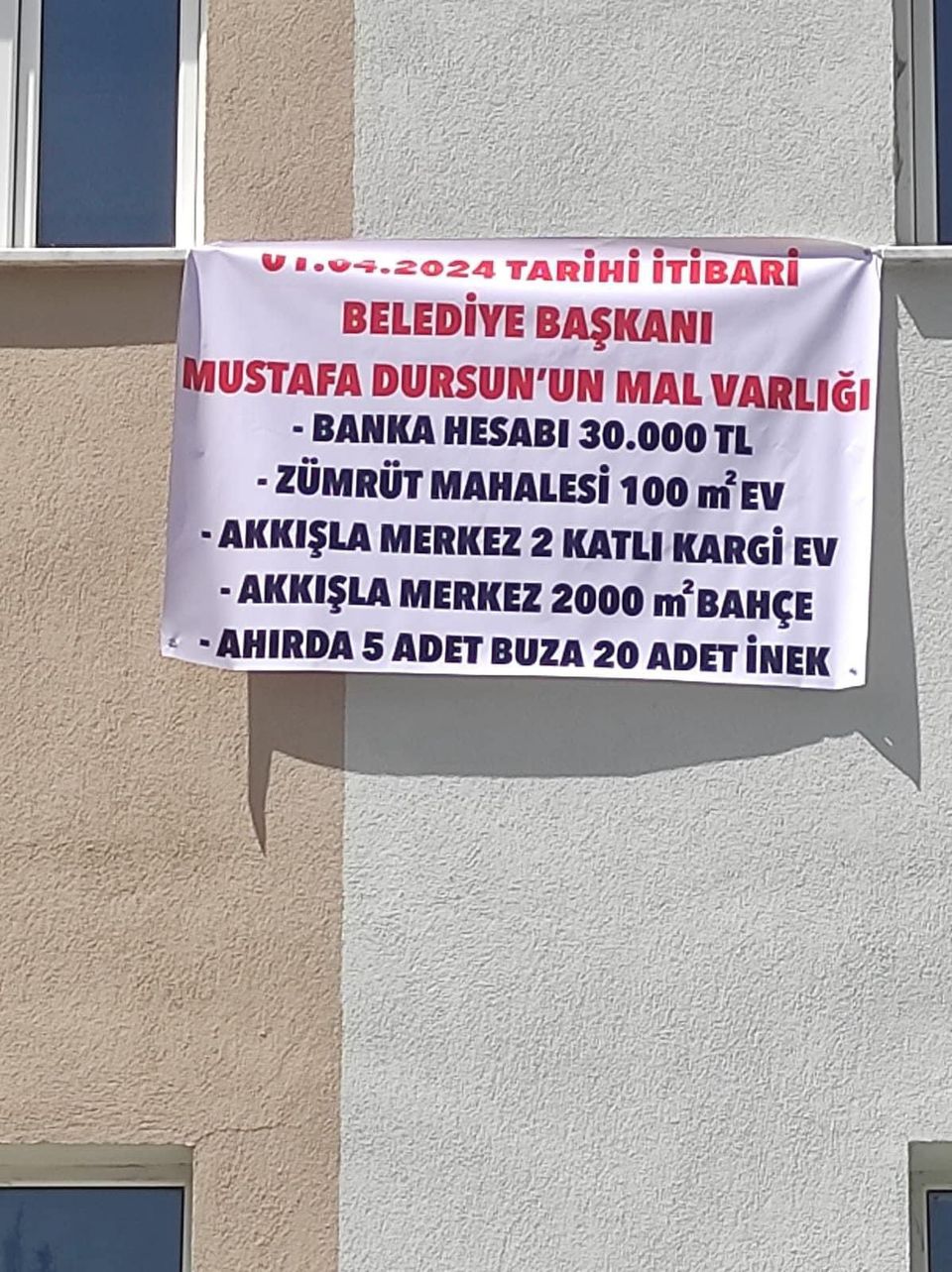 Kayseri'nin Akkışla ilçesinin Belediye Başkanı, belediye borcunu açıkladı