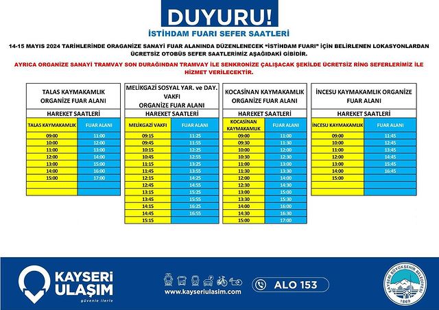 İstihdam Fuarı'na Ulaşım Seçenekleri Genişledi