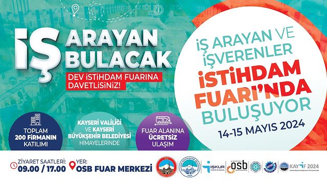 Kayseri'de İnsan Kaynakları ve İstihdam Fuarı Düzenleniyor