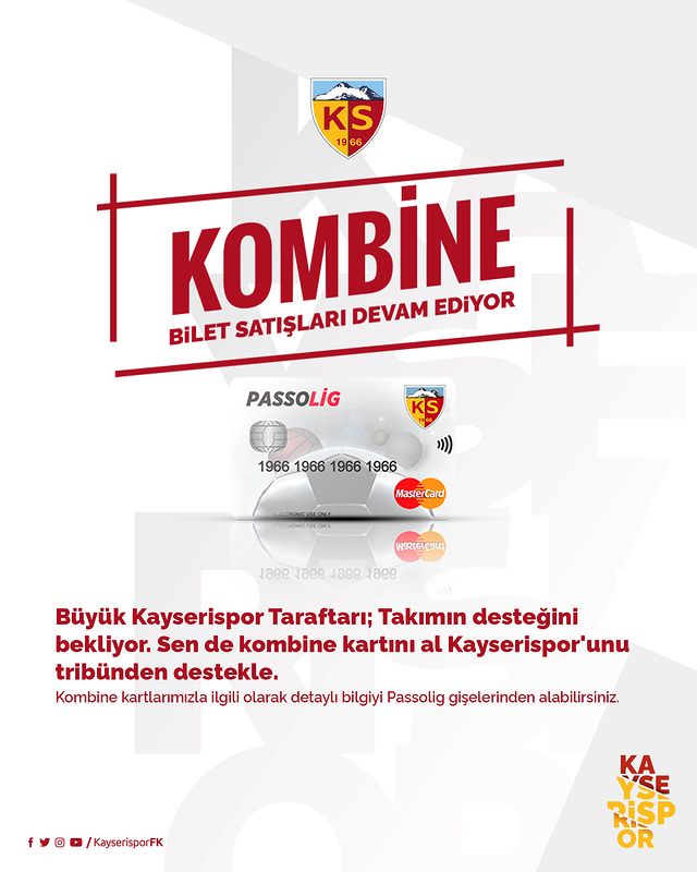 Kayserispor'un 2024-2025 Sezonu Kombine Bilet Satışları Devam Ediyor!