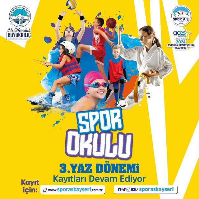 3. Yaz Dönemi Spor Okulları Kayıtları Devam Ediyor