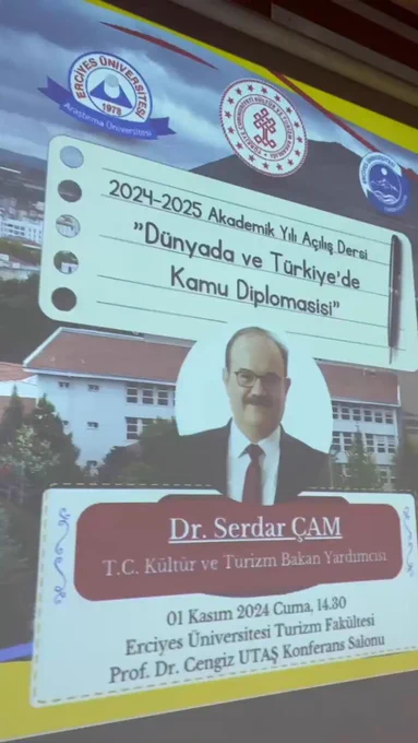 Erciyes Üniversitesi Turizm Fakültesi, Yeni Akademik Yılına Açılış Dersi ile Merhaba Dedi