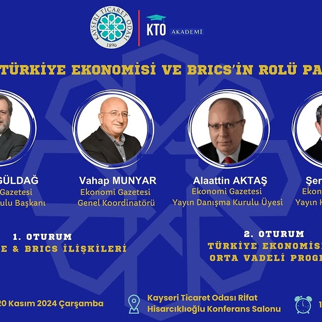 Kayseri Ticaret Odası, 2025 Yol Haritası ve BRICS Ülkelerinin Rolünü Ele Alacak Bir Panel Düzenliyor