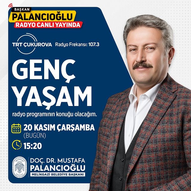 Genç Yaşam Programı: Kayseri Melikgazi Belediye Başkanı Konuğumuz Olacak