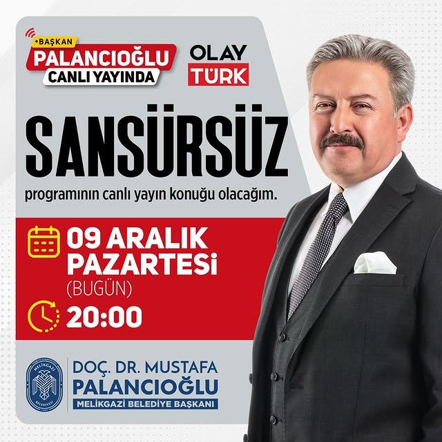 Kayseri Melikgazi Belediye Temsilcisi, Sansürsüz Programına Konuk Olacak