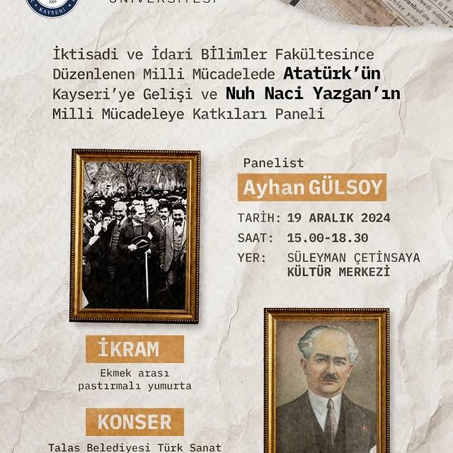 Nuh Naci Yazgan Üniversitesi İktisadi ve İdari Bilimler Fakültesi Paneli