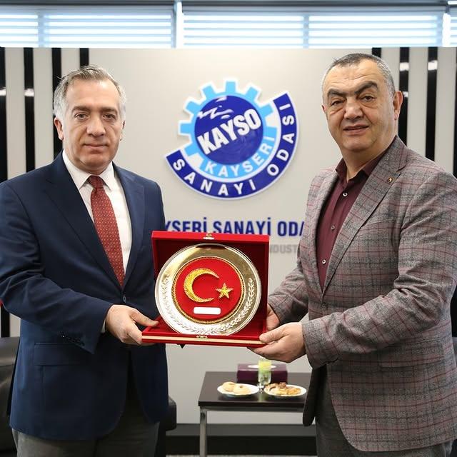 Kayseri Sanayi Odası Başkanı Büyüksimitci, 1. İdare Mahkemesi Başkanı Ayrancı'yı Ziyaret Etti