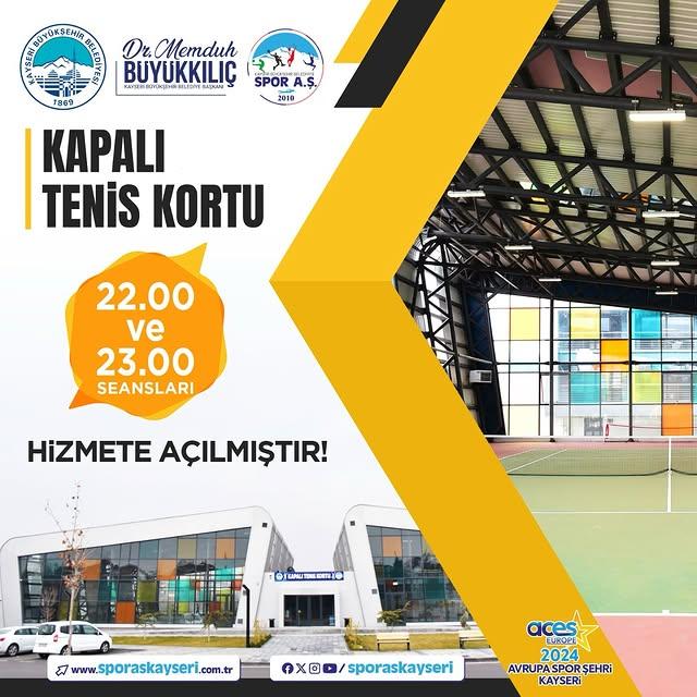 Kayseri'de Yeni Kapalı Tenis Kortu Tesisleri Hizmete Açıldı