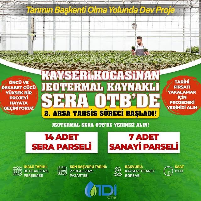 Kayseri Kocasinan'da Tarımsal Üretime Yönelik Yeni Fırsatlar