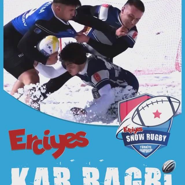 Erciyes Kayak Merkezi'nde Kar Ragbi Türkiye Şampiyonası