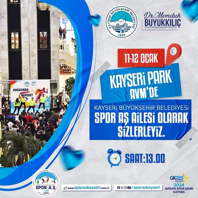 Kayseri Park AVM'de Sporseverleri Buluşturan Etkinlikler Başlıyor